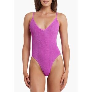 Bond-Eye Elena One-Piece Swimsuit in Ultra Violet one size NWT
